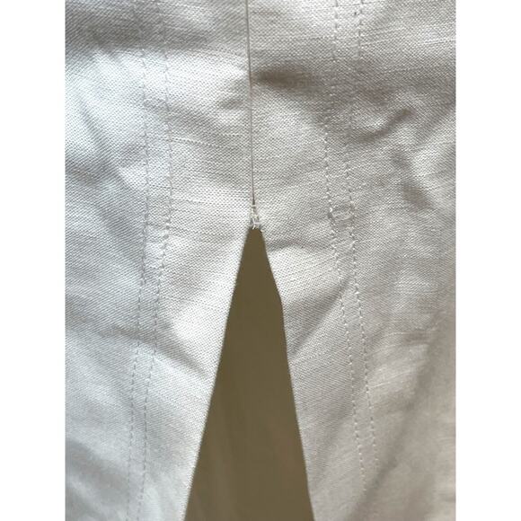 Acler Delacourt Linen Cutout Ivory White Midi Dress Size 4 - Picture 9 of 12